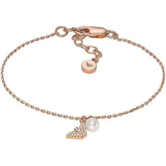Elegant bronze bracelet with pearl EG3575221