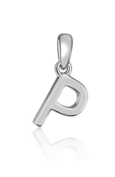 Minimalist silver letter "P" pendant SVLP0948XH2000P
