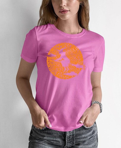 Women's Spooky Witch Word Art T-shirt