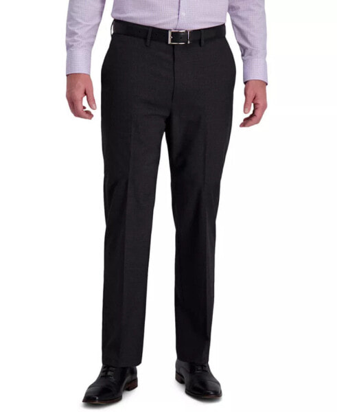 J.m. Haggar Men Premium Classic Fit 4 Way Stretch Pants Grid Charcoal 40Wx29L