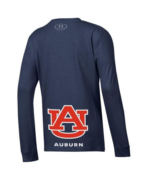 Youth Navy Auburn Tigers 2024 On-Court Bench Unity Performance Long Sleeve T-Shirt