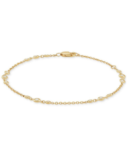 Diamond Bezel Link Bracelet (1/2 ct. t.w.) in 14k Gold