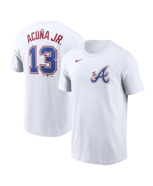 Men's Ronald Acuna Jr. White Atlanta Braves City Connect Fuse Name Number T-Shirt