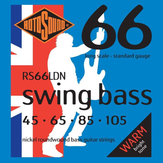 Rotosound Bass Strings RS66LDN 45-105 Swing Bass 66, Nickel