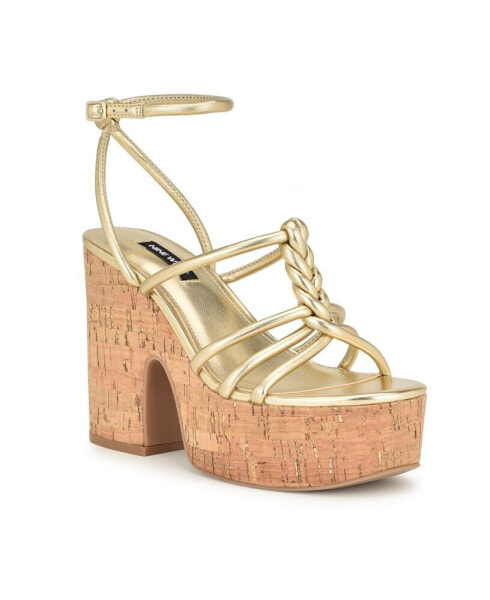 Women's Olander Round Toe Strappy Wedge Sandals