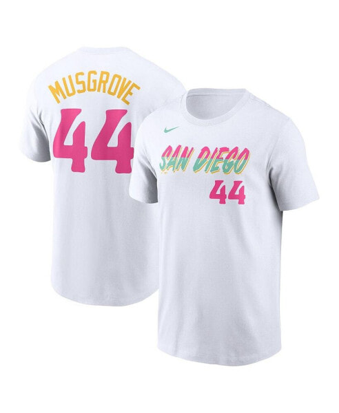 Men's Joe Musgrove White San Diego Padres City Connect Name and Number T-shirt