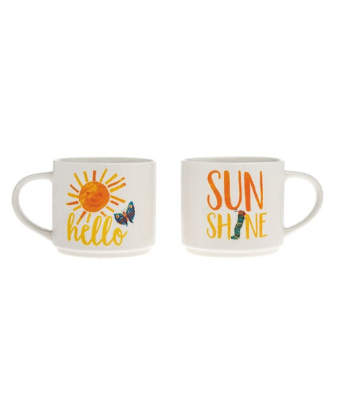 The World Of Eric Carle, The Very Hungry Caterpillar Hello Sunshine Stack Mug, Set of 2