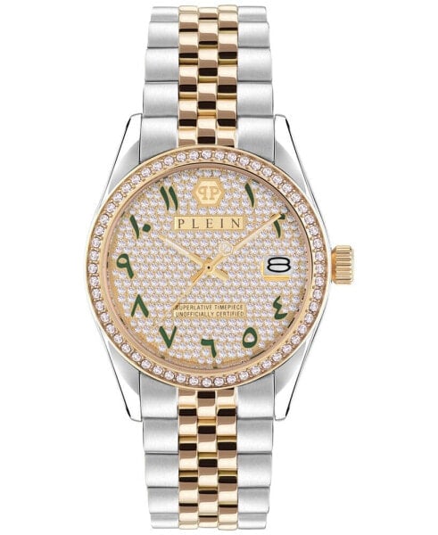 Women's Date Superlative Two-Tone Stainless Steel Bracelet Watch 34mm
