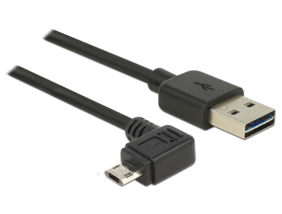 Разъем USB Delock 83846 - 1 м - USB A - Micro-USB B - USB 2.0 - Мужской/Мужской - Черный