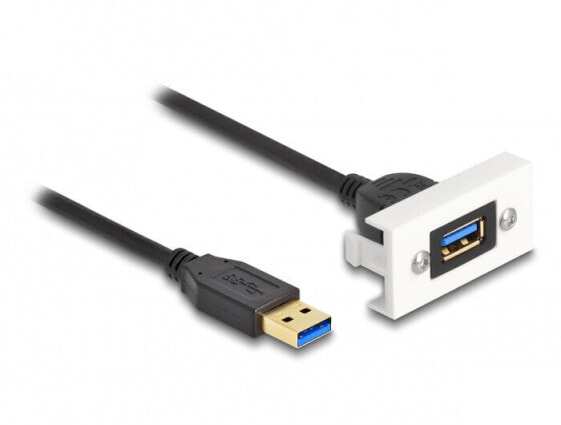 Кабель DeLOCK Easy 45 - 1 м - USB A - USB A - USB 3.2 Gen 1 (3.1 Gen 1) - 5000 Mbit/s - черный