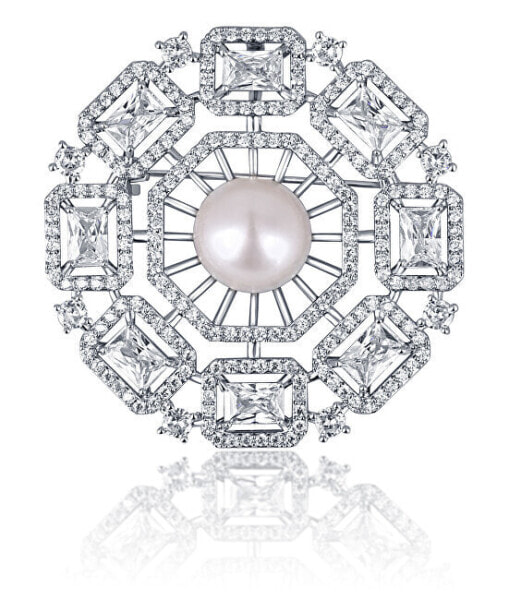 Luxury women´s brooch with pearl 2in1 JL0665