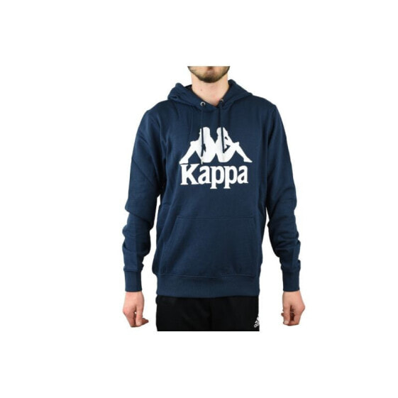 Мужское худи с капюшоном спортивное синее с логотипом Kappa Taino Hooded M 705322-821