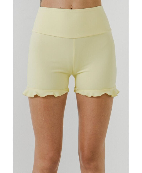 Women's Biker Shorts with Ruffle