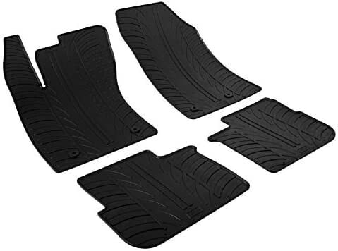 Set of rubber mats compatible with Fiat Tipo 5-door/estate 2016-2021 T profile 4 pieces + mounting clips)
