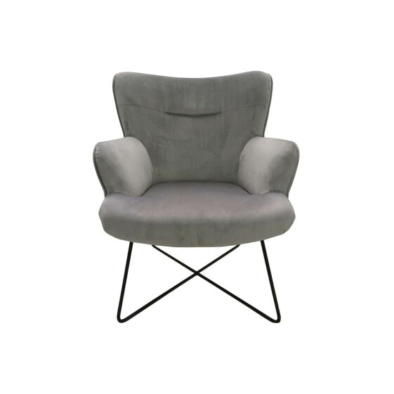Кресло мягкое DKD Home Decor Серый Металл 67 x 81 x 87 см