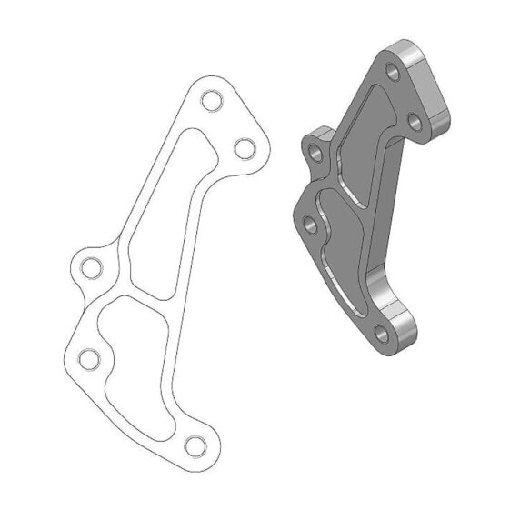 MOTO-MASTER Supermoto 320 mm Beta 211065 Relocating Bracket For Brake Caliper