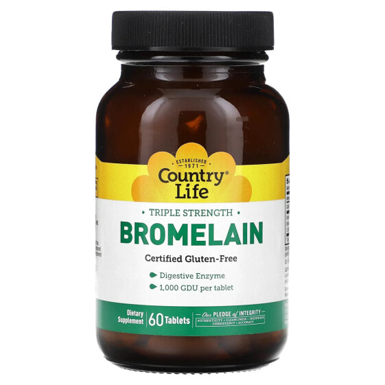 Bromelain, Triple Strength, 60 Tablets