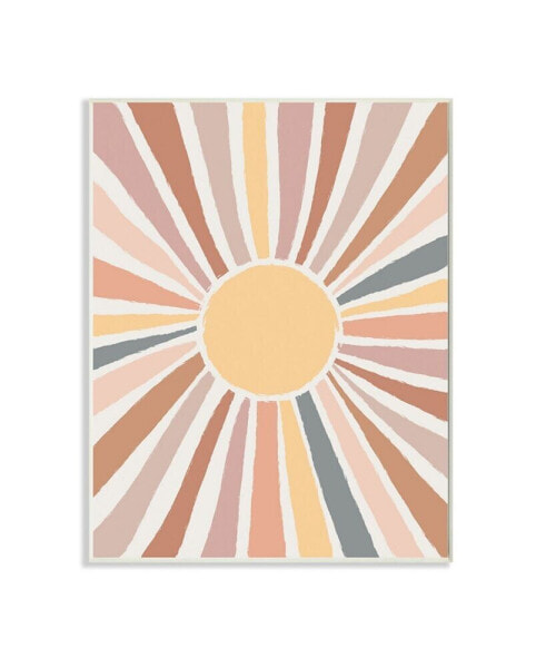 Southwestern Desert Sun Striped Pattern Rays Art, 13" x 19"