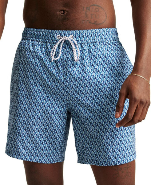 Men's Riviera UPF 50+ Printed 7" Swim Trunks