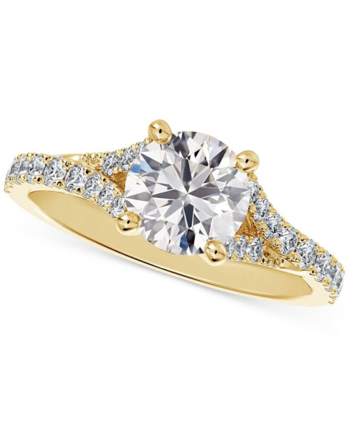 Diamond Split Shank Engagement Ring (5/8 ct. t.w.) in 14k White Gold