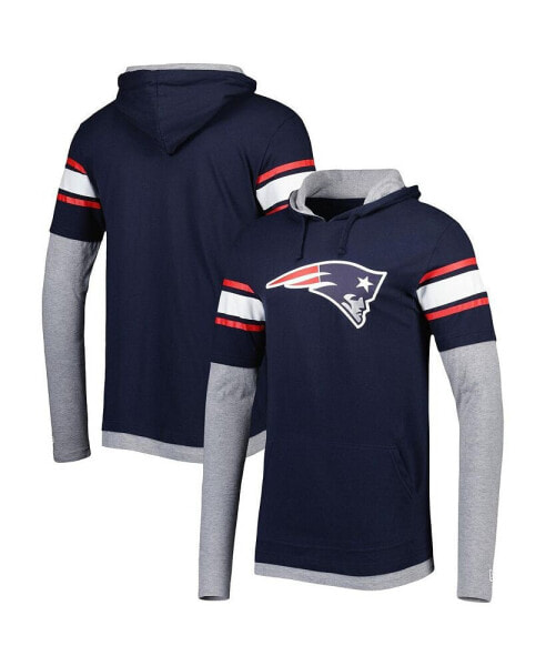 Men's Navy New England Patriots Long Sleeve Hoodie T-shirt