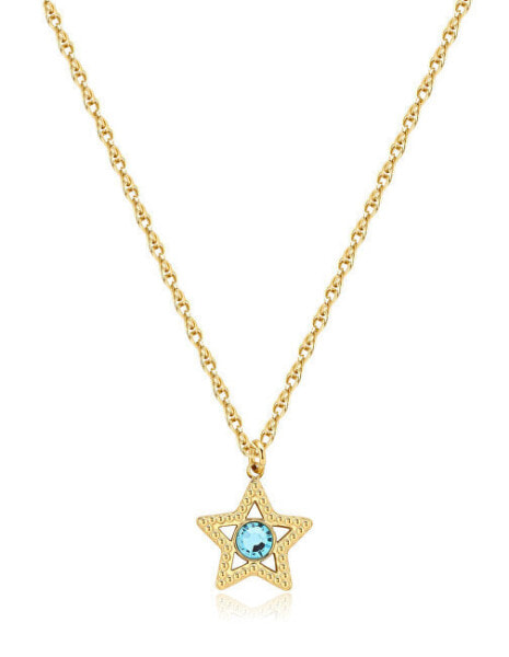 Decent Gold Plated Lucky Light Star Necklace SKT38