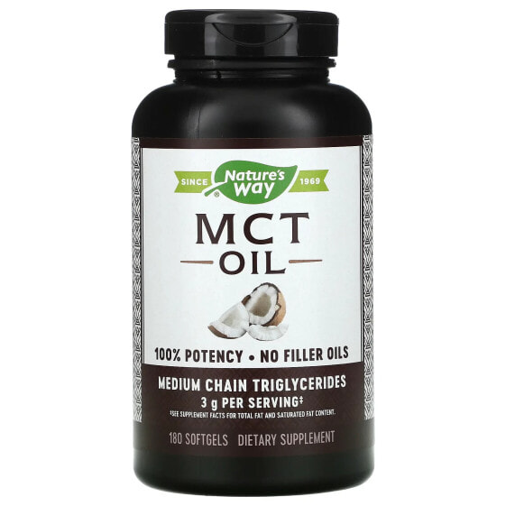 MCT Oil, 3 g, 180 Softgels (1 g Per Softgel)