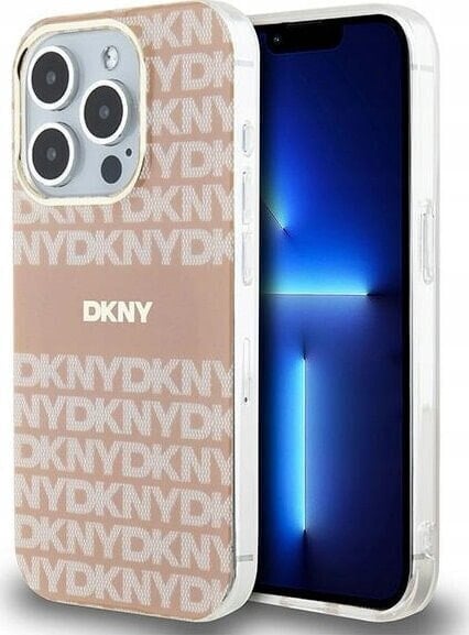 DKNY DKNY DKHMP15LHRHSEP iPhone 15 Pro 6.1" różowy/pink hardcase IML Mono & Stripe MagSafe