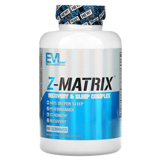 Посттренировочный комплекс Evlution Nutrition Z-Матрикс, Комплекс для восстановления и сна, 240 капсул