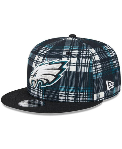 Men's Black Philadelphia Eagles 2024 Sideline Statement 9FIFTY Snapback Hat