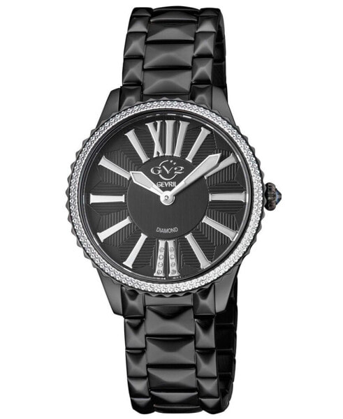 Часы Gv2 By Gevril Siena Swiss Quartz Black Stai