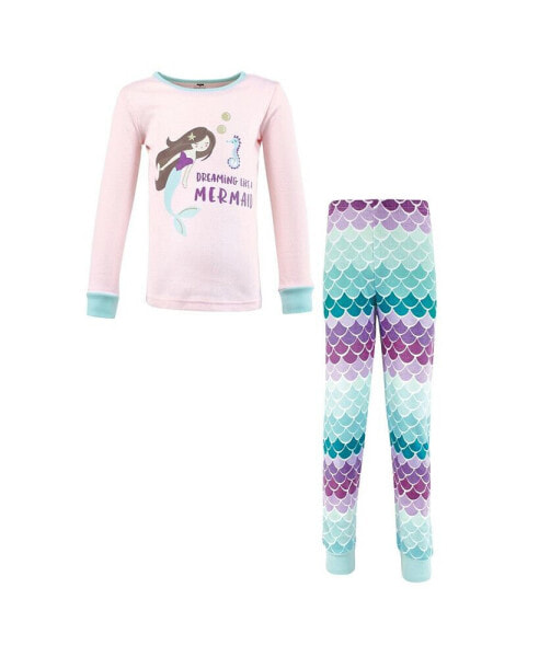 Girl Cotton Pajama Set, Mermaid