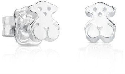 Silver small earrings with bear 615270130