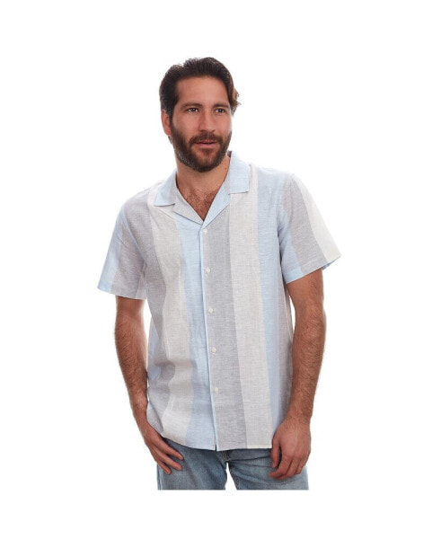 Men's Clothing Striped Linen Cotton Shirt