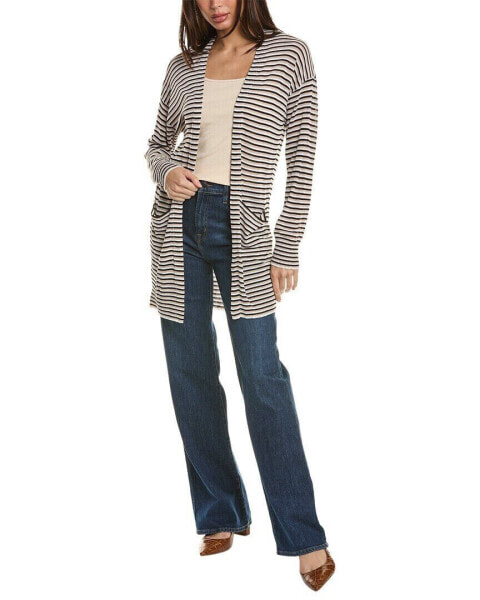 Monrow Stripe Sweater Cardigan Women's