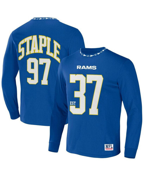 Men's NFL X Staple Royal Los Angeles Rams Core Long Sleeve Jersey Style T-shirt