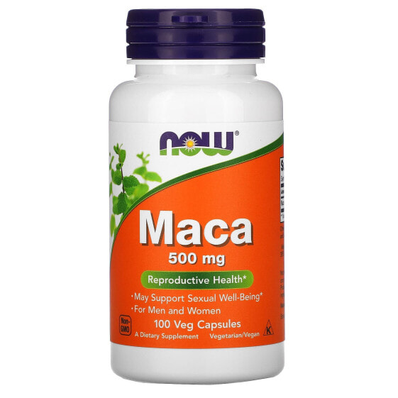 Травяные капсулы Maca, 500 мг, 100 шт., NOW