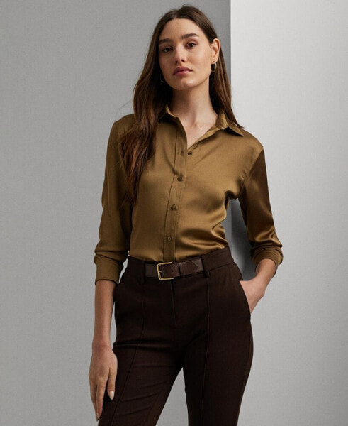 Women's Classic-Fit Satin Charmeuse Shirt