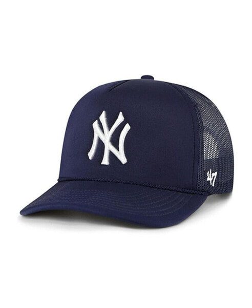 Men's Navy New York Yankees Foamo Trucker Snapback Hat