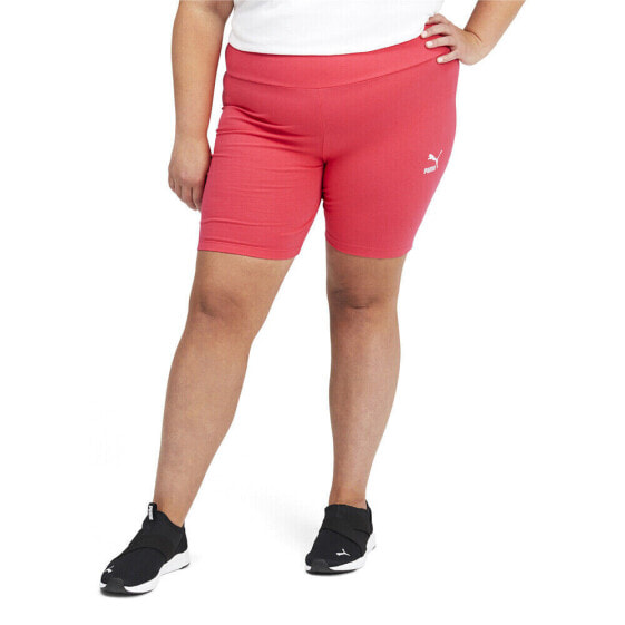 Puma Classics 7" Shorts Pl Womens Pink Casual Athletic Bottoms 531872-35