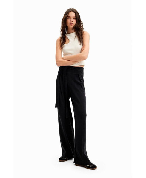 Women's Wide-leg knit trousers