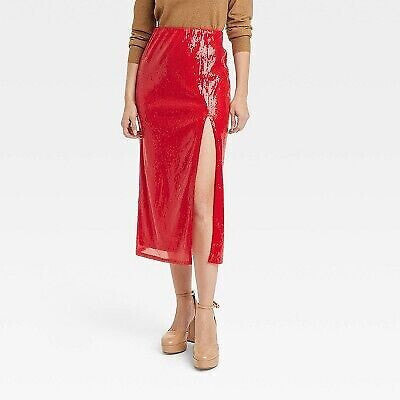 Women's Sequin A-Line Midi Skirt - A New Day