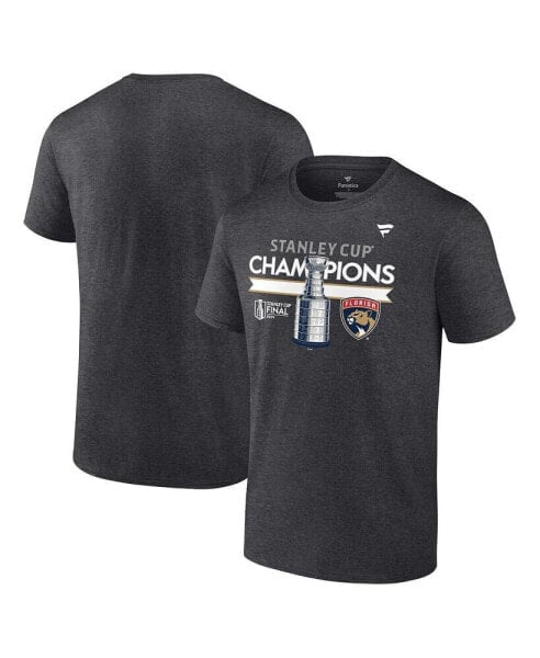 Men's Heather Charcoal Florida Panthers 2024 Stanley Cup Champions Locker Room Big Tall T-Shirt