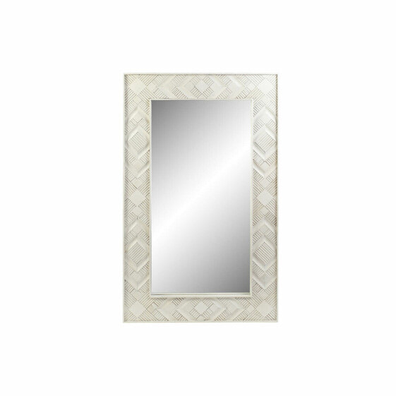 Настенное зеркало DKD Home Decor Белый Древесина манго ромбы (154 x 4 x 92 cm)