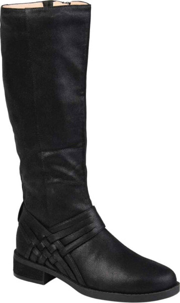 Women's Journee Collection Meg Wide Calf Knee High Boot Black Faux Size 6.5