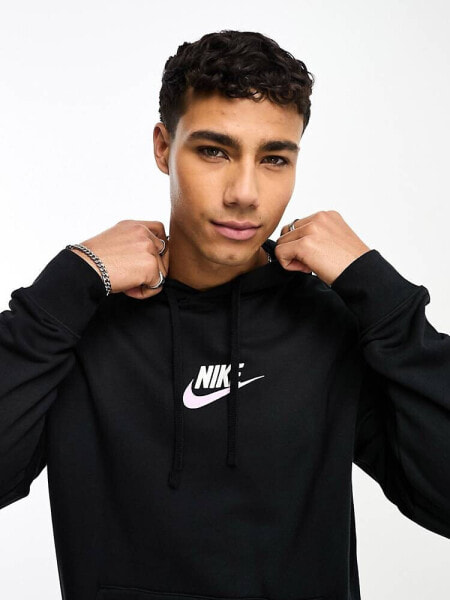 Nike Club fleece hoodie in black