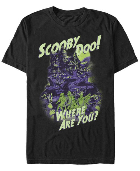 Scooby-Doo Men's Where Are You Haunted House Short Sleeve T-Shirt