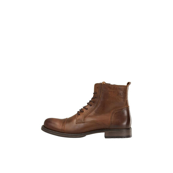 Ботинки Jack & Jones Russel кожаные коричневые 19