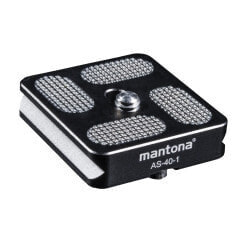 mantona 21460 - Black - Rubber - 1/4" - 40 mm - 38 mm - 10 mm