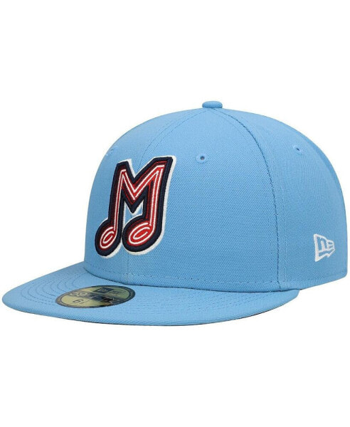 Men's Light Blue Memphis Redbirds Authentic Collection Team Alternate 59FIFTY Fitted Hat